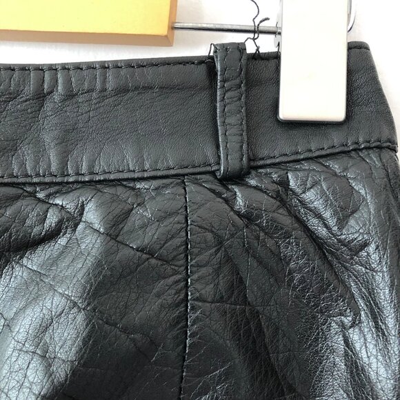 Black Nappa Vintage Leather Pants - Picture 6 of 8